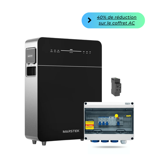 Pack 1 batterie Marstek Venus E 3.0 5,12 kWh avec Coffret AC et Compteur