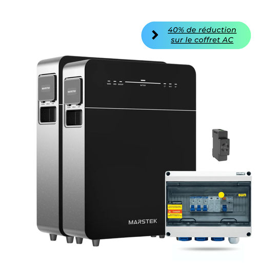 Pack 2 batteries Marstek Venus E 3.0 10,24 kWh avec Coffret AC et Compteur