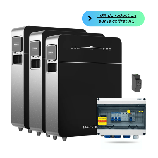 Pack 3 batteries Marstek Venus E 3.0 10,24 kWh avec Coffret AC et Compteur